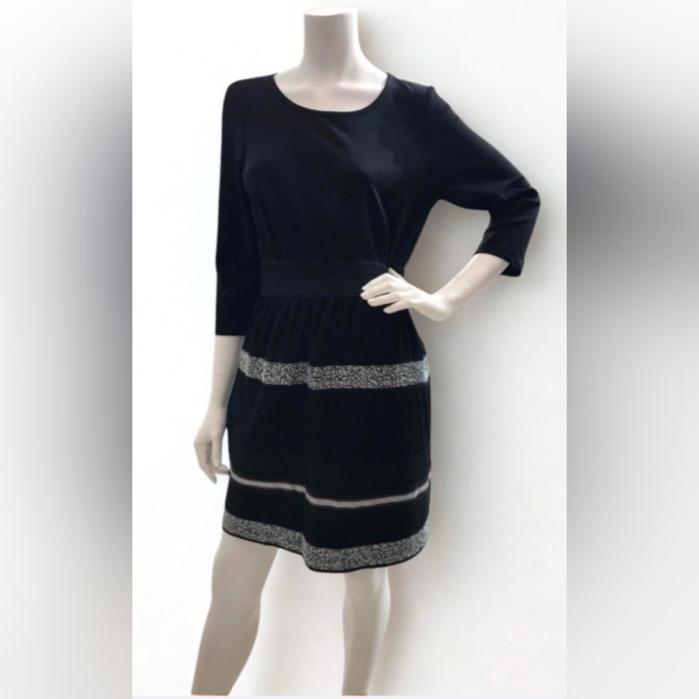 Elegant Black Dress with Silver Accents
